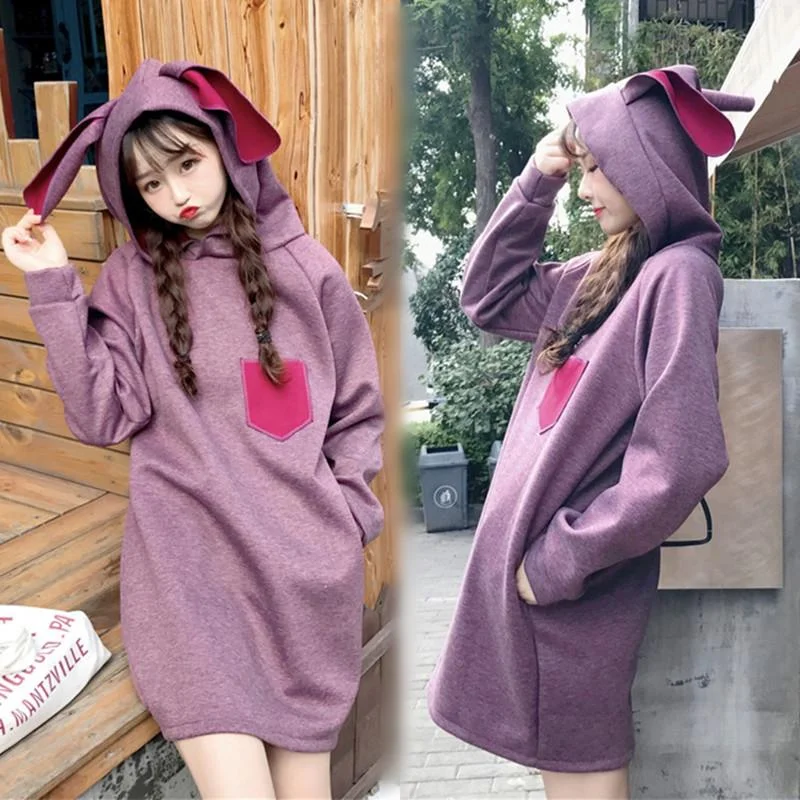 Closeout Sale Bunny Hoodie Dress SD01053