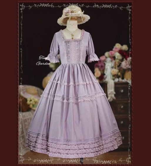 wool dressTiny Garden~Vintage Prom~Elegance Pin Tucks Lolita OP Dress