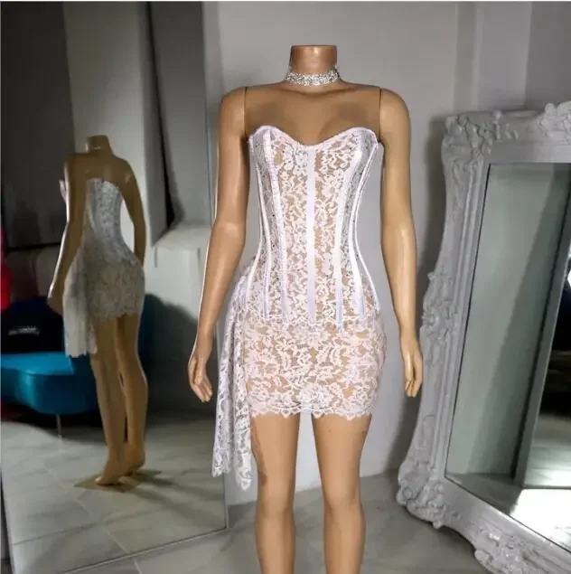 Overstock spaghetti strap dressSexy Lace Sweetheart Women African Cocktail Dresses Birthday Party Gowns Short Black Girl Prom Dresses Homecoming