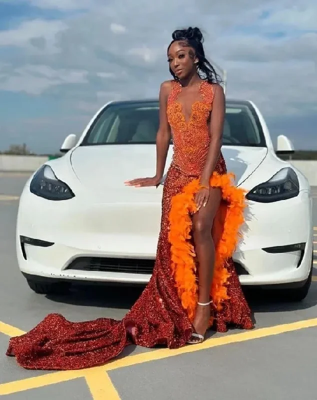Sneak Peek Sale bodycon dressOrange Sparkly Long Evening Birthday Dresses for Black Girl 2024 Gillter Diamond Feather Velvet Prom Gown vestidos de gala Sneak Peek Sale bodycon dressOrange Sparkly Long Evening Birthday Dresses for Black Girl 2024 Gillter Diamond Feather Velvet Prom Gown vestidos de gala
