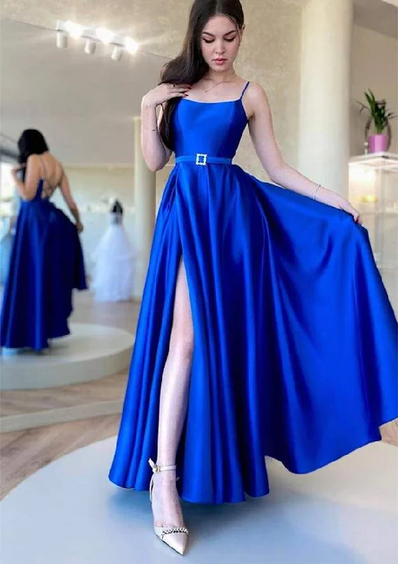 Season Finale Sale wrap-around dressAnkle-Length Satin Prom Dress/Evening Dress with A-Line Square Neckline and Spaghetti Straps Waistband Y6219 Season Finale Sale wrap-around dressAnkle-Length Satin Prom Dress/Evening Dress with A-Line Square Neckline and Spaghetti Straps Waistband Y6219