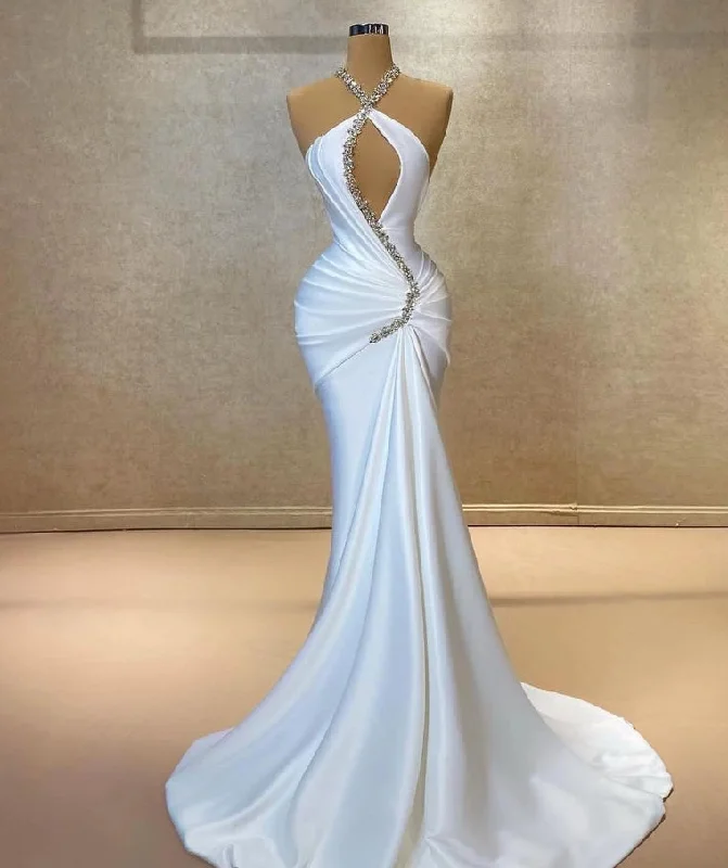 Lowest Prices chic wrap dressHalter White Prom Dresses Elegant Sleeveless Cocktail Dresses Mermaid Summer Beach Evening Party Gowns Vestidos Femenino Lowest Prices chic wrap dressHalter White Prom Dresses Elegant Sleeveless Cocktail Dresses Mermaid Summer Beach Evening Party Gowns Vestidos Femenino