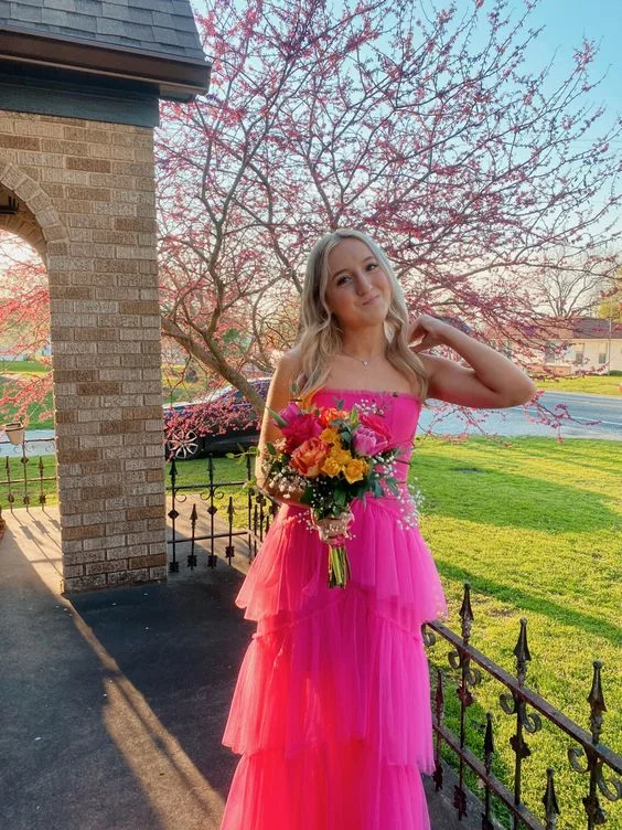 Epic Deals formal dressSpaghetti Straps Layered Tulle Graduation Dresses,Long Prom Dress Outfits Y6804 Epic Deals formal dressSpaghetti Straps Layered Tulle Graduation Dresses,Long Prom Dress Outfits Y6804