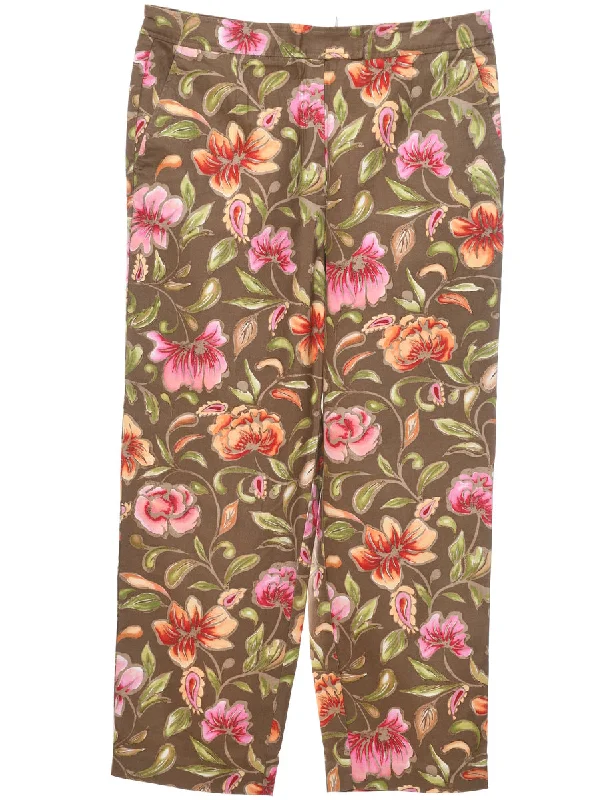 Limited Edition trendy casual outerwearFloral Print Trousers - W34 L26