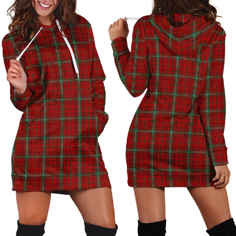 Hurry In Morrison Red Tartan Hoodie Dress