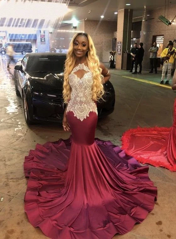 Unmissable Offer flowy maxi dressMermaid Burgundy Prom Dress With Lace , Charming Prom Dress Unmissable Offer flowy maxi dressMermaid Burgundy Prom Dress With Lace , Charming Prom Dress