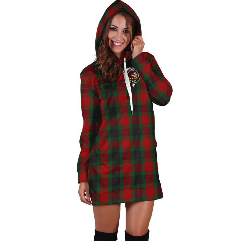Special Buy Skene of Cromar Black Tartan Hoodie Dress with Family Crest