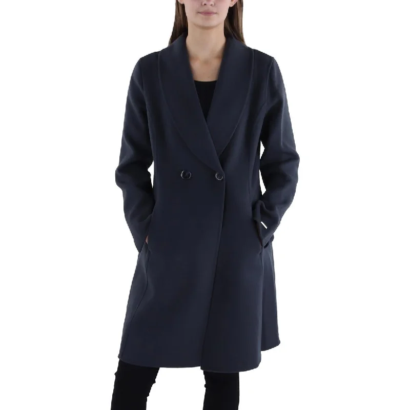 modern coatWomens Wool Blend Surplice Wrap Coat