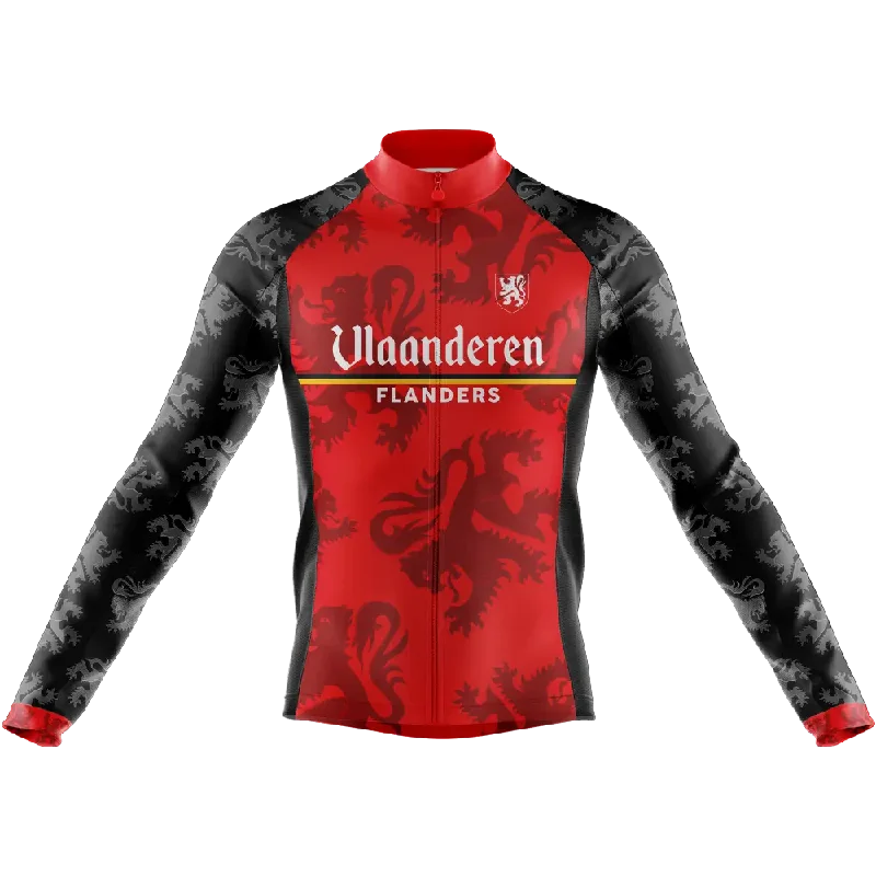 trendy fitness sweatshirtVlaanderen Flanders Red V2 Long Sleeve Cycling Jersey