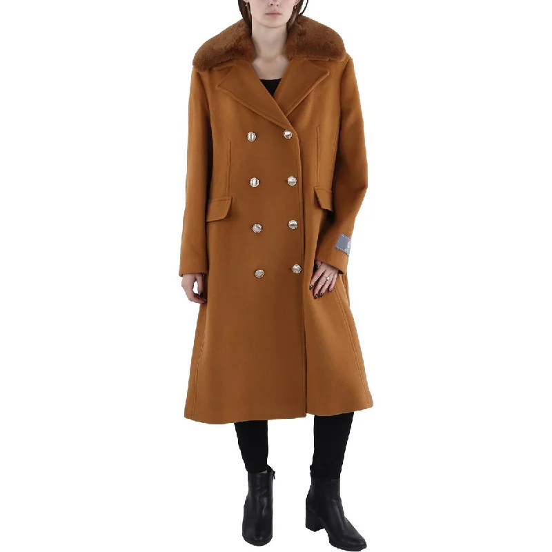 urban casual coatWomens Wool Blend Long Pea Coat