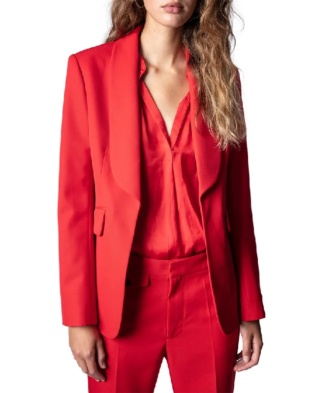 Best Bargains outdoor adventure coatZadig & Voltaire Date Gabardine Wool-Blend Blazer