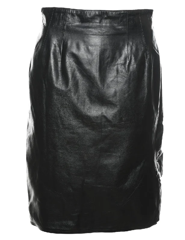 Online Only trendy bomber coatPencil Shape Leather Skirt - S