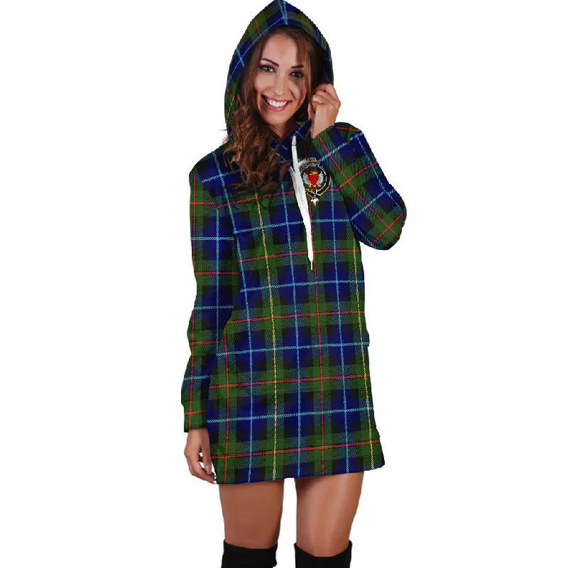 Factory Direct Sale Smith Tartan Hoodie Dress with Family Crest