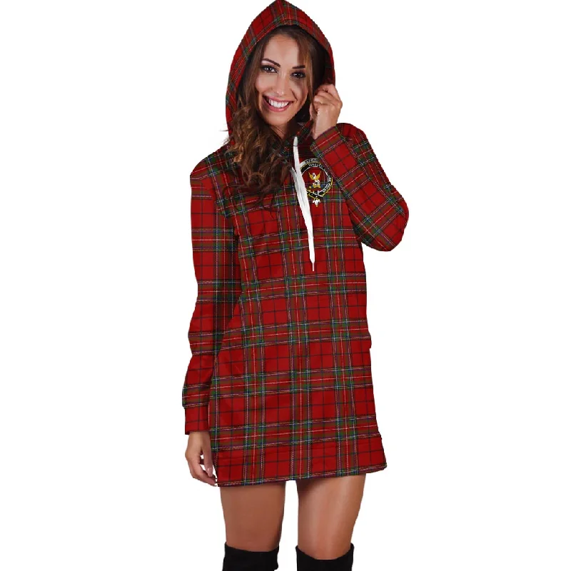 Quick Sale Stewart of Galloway Tartan Hoodie Dress with Family Crest
