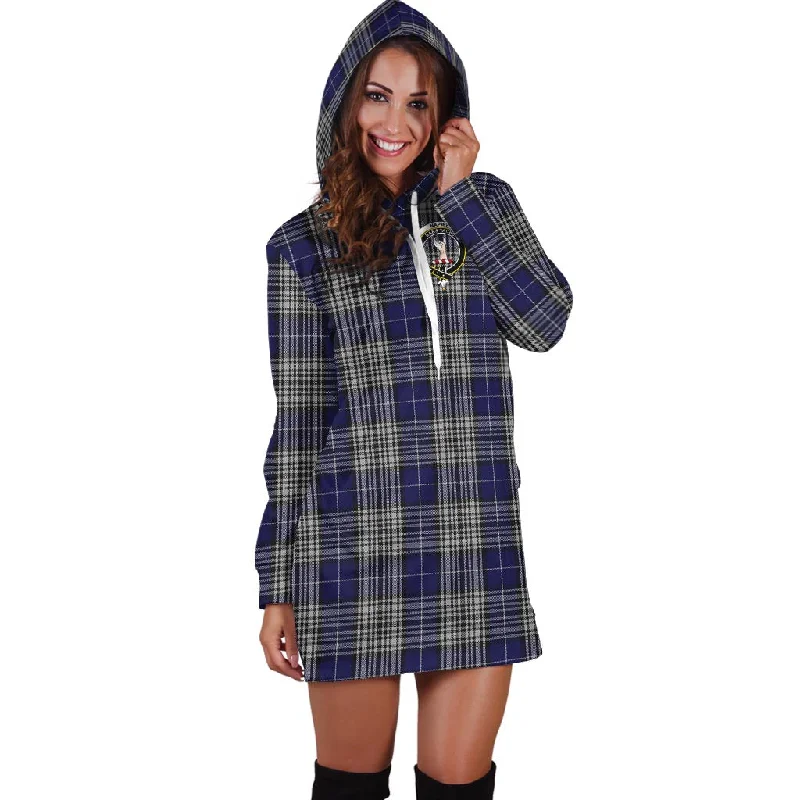Last Chance Napier Tartan Hoodie Dress with Family Crest