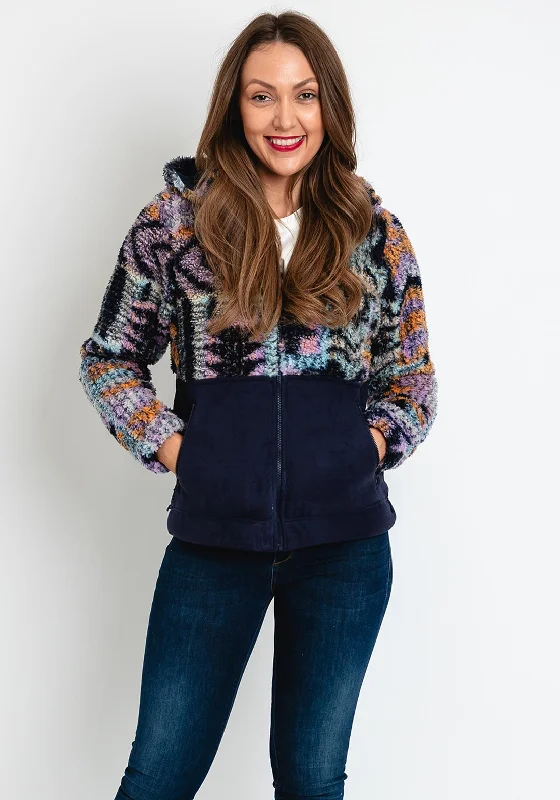 Low Prices comfortable stylish hoodieColumbia Womens Winter Pass™ Aztec Inspired Sherpa Hooded Fleece, Navy Multi Low Prices comfortable stylish hoodieColumbia Womens Winter Pass™ Aztec Inspired Sherpa Hooded Fleece, Navy Multi