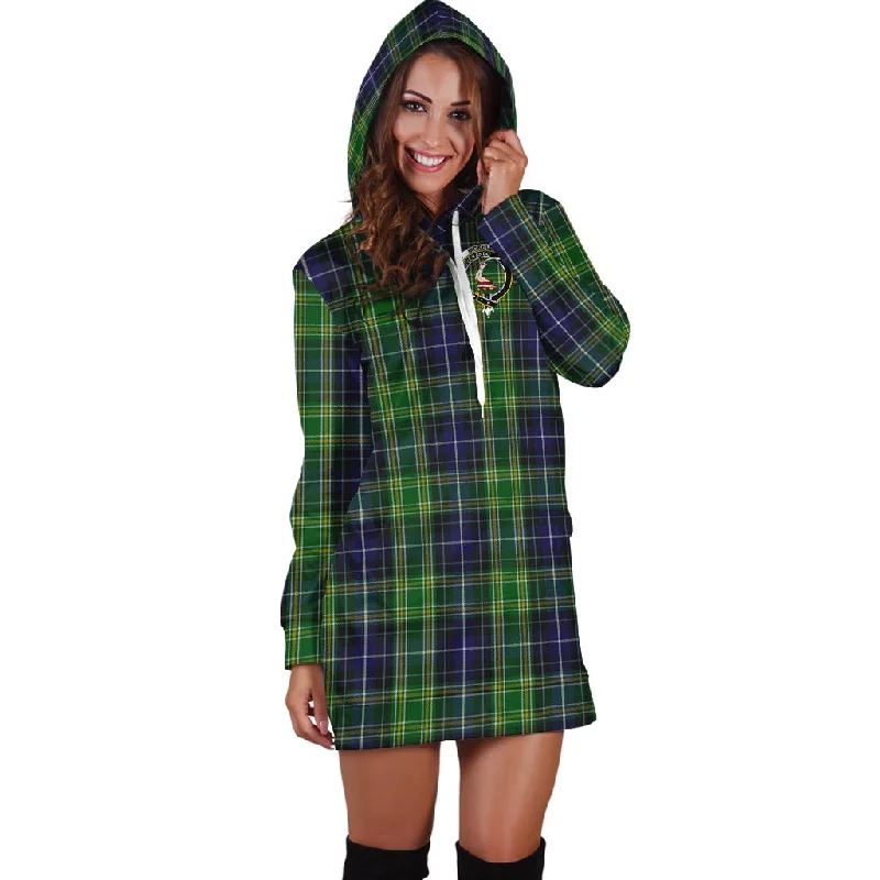 Stock Clearance McKellar Tartan Hoodie Dress with Family Crest