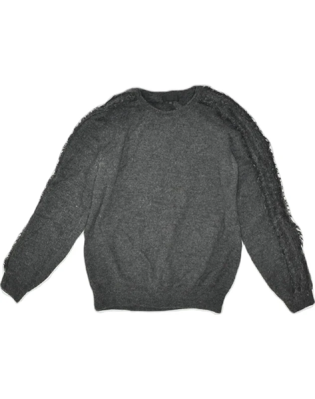 Customer Appreciation Sale comfortable hoodieJ. CREW Womens Loose Fit Crew Neck Jumper Sweater UK 6 XS Grey Wool
