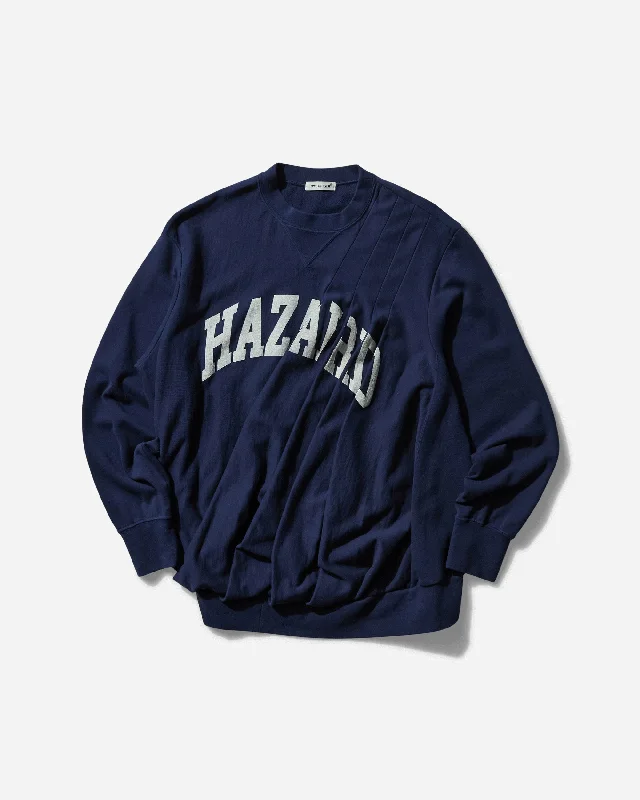 Discount Days fitness lifestyle hoodieWomen's Draped Crewneck Sweatshirt Navy