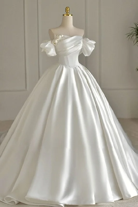 Shop and Save elegant dressWhite Satin Beading Strapless Pleated Wedding Dress Y6852 Shop and Save elegant dressWhite Satin Beading Strapless Pleated Wedding Dress Y6852