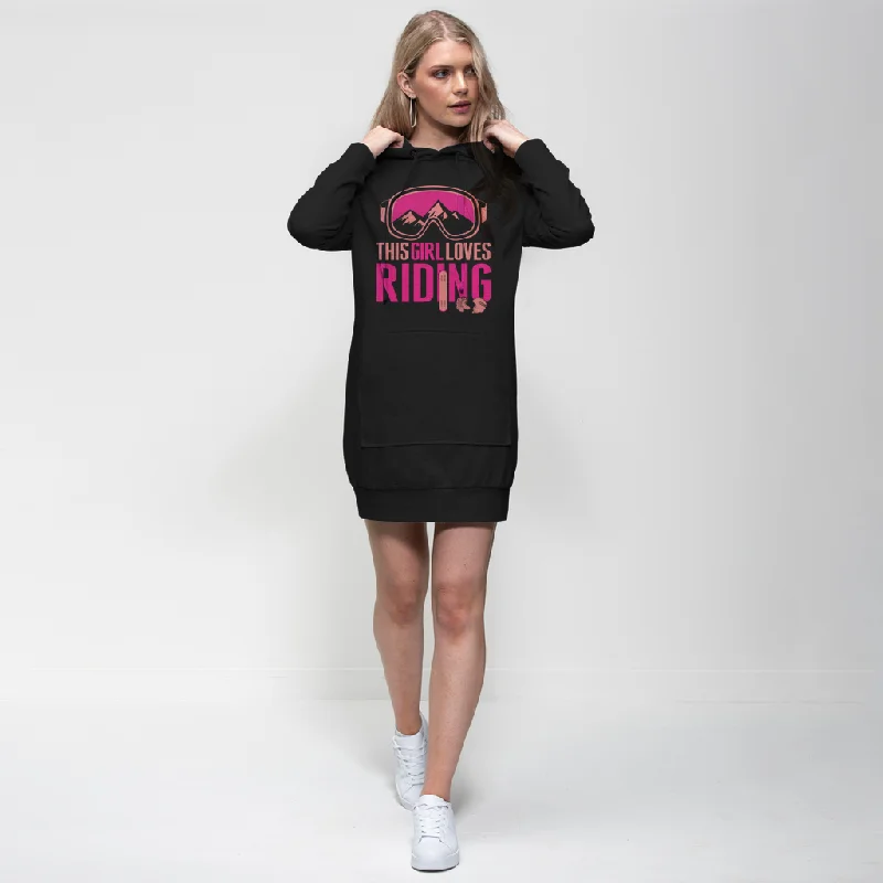 Savings Bonanza This Girl Loves Riding Premium Adult Hoodie Dress
