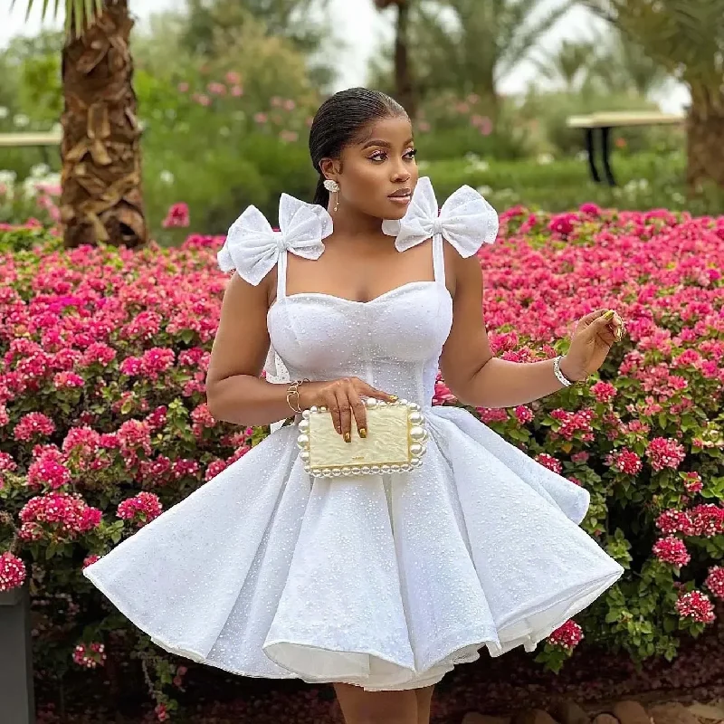 Can't Miss wool dressWhite Puffy Short Prom Dresses For Black Girls Bow Straps Cute Women Formal Vestido De Noiva Casamento Party Night Cocktail Gown Can't Miss wool dressWhite Puffy Short Prom Dresses For Black Girls Bow Straps Cute Women Formal Vestido De Noiva Casamento Party Night Cocktail Gown