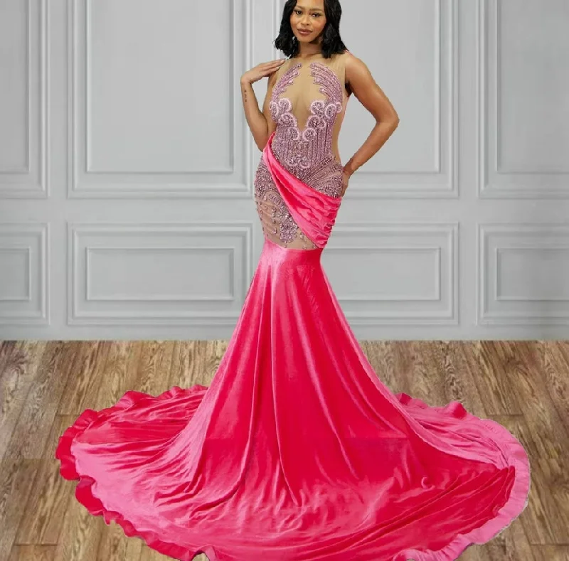 Limited Time Offer chic shift dressHot Pink Velvet Rhinestone Luxury Prom Dress 2024 For Black Girls African Mermiad Birthday Party Dress Sexy vestido de gala Limited Time Offer chic shift dressHot Pink Velvet Rhinestone Luxury Prom Dress 2024 For Black Girls African Mermiad Birthday Party Dress Sexy vestido de gala
