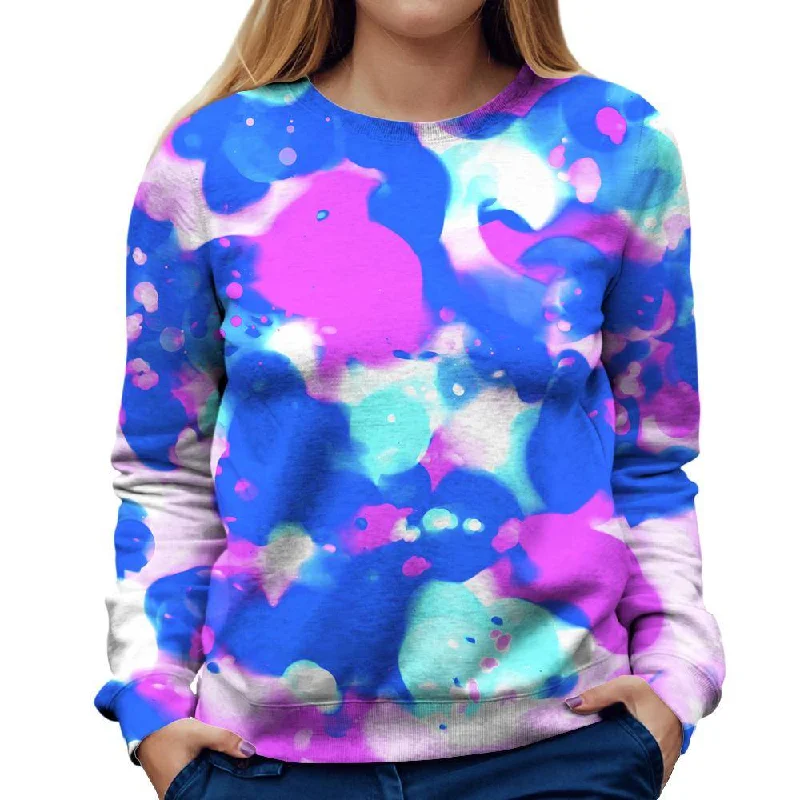 sporty casual hoodieAbstract Splatter Womens Sweatshirt