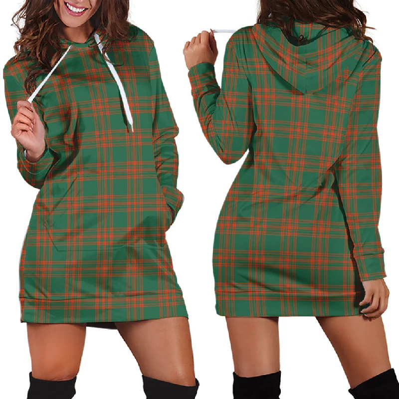 Can't Be Beat Menzies Green Ancient Tartan Hoodie Dress
