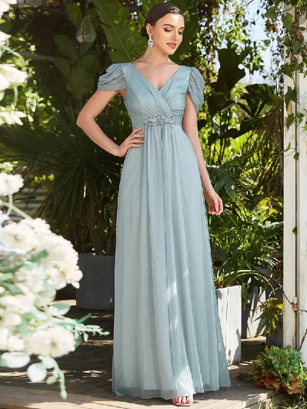 Savings Spectacular sleeveless dressBerriesJam - A Line Deep V Neck Chiffon Puff Sleeves Backless Dress Savings Spectacular sleeveless dressBerriesJam - A Line Deep V Neck Chiffon Puff Sleeves Backless Dress