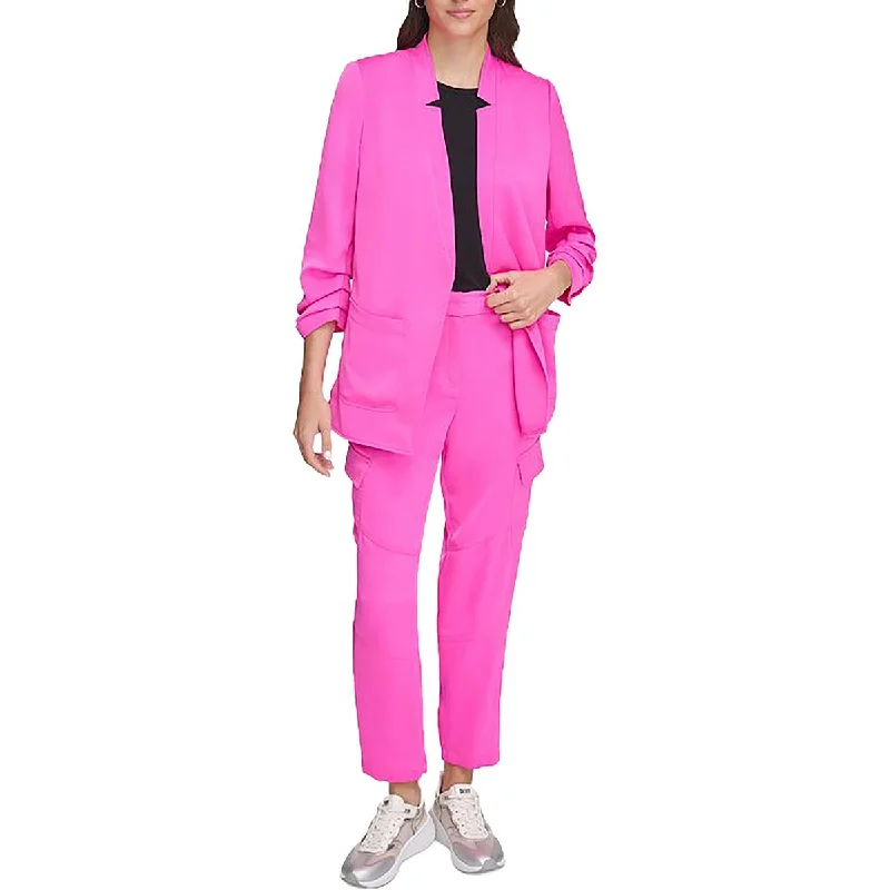 stylish blazer coatWomens 3/4 Sleeve Suit Separate Open-Front Blazer