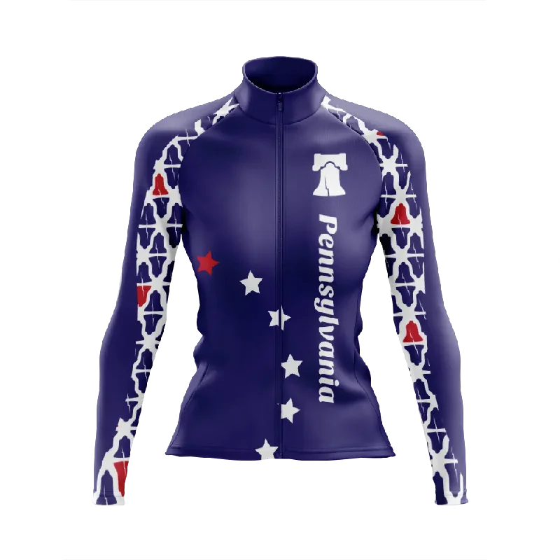 Deal Dash modern athletic hoodieWomen's Pennsylvania Long Sleeve Cycling Jersey