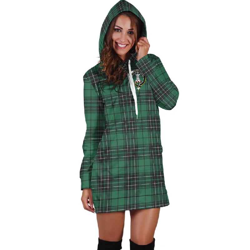 Instant Discount MacLean Hunting Ancient Tartan Hoodie Dress with Family Crest