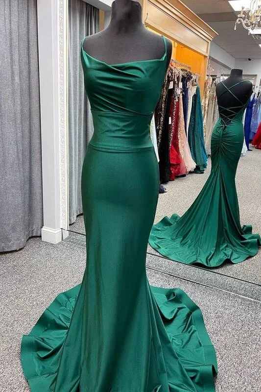 luxury dressMermaid Dark Green Formal Dress