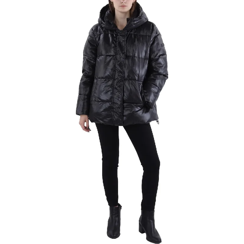 fashionable outerwearWomens Hooded Cozy Parka Coat