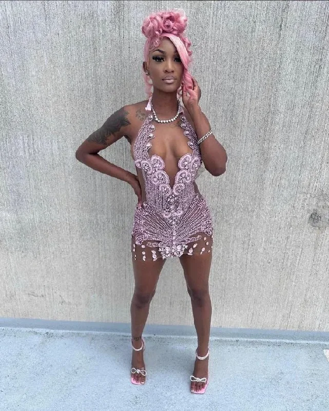 Extra Discounts shift dressPink Sparkly Short Prom Homecoming Dress Luxury Diamond Crystal Sheer Mesh Black Girl Evening Gown vestidos de gala mujer 2024 Extra Discounts shift dressPink Sparkly Short Prom Homecoming Dress Luxury Diamond Crystal Sheer Mesh Black Girl Evening Gown vestidos de gala mujer 2024