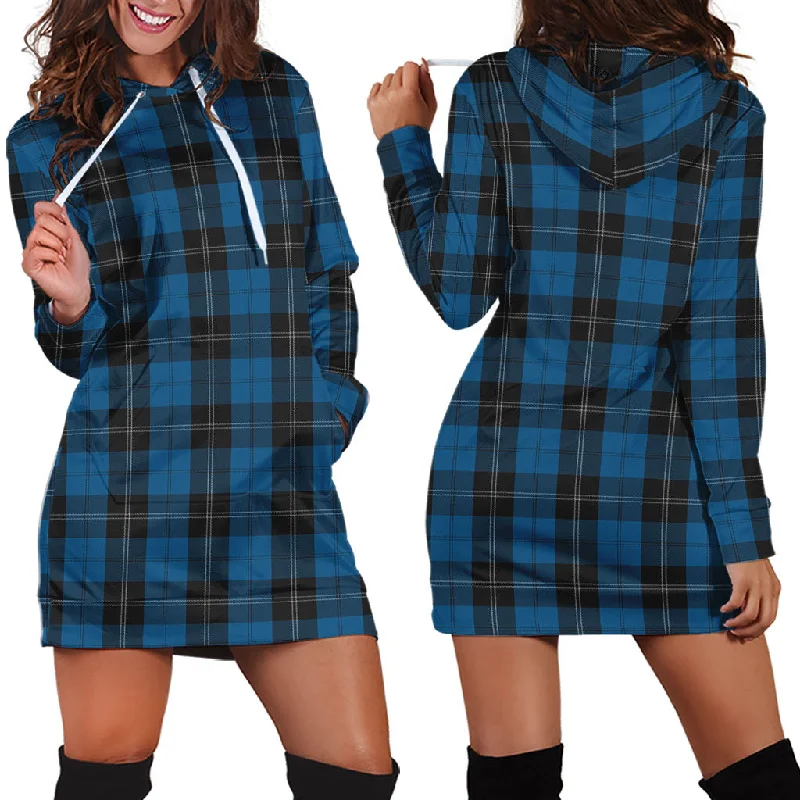 Shop and Save Ramsay Blue Hunting Tartan Hoodie Dress