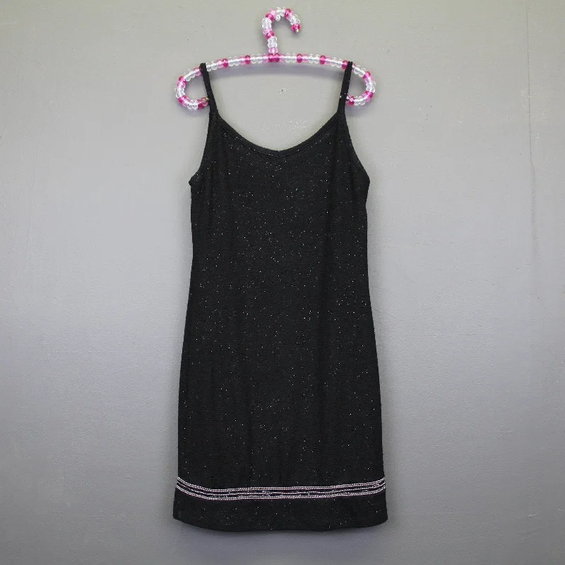 casual knit dressElisa B Black Fabric Dress