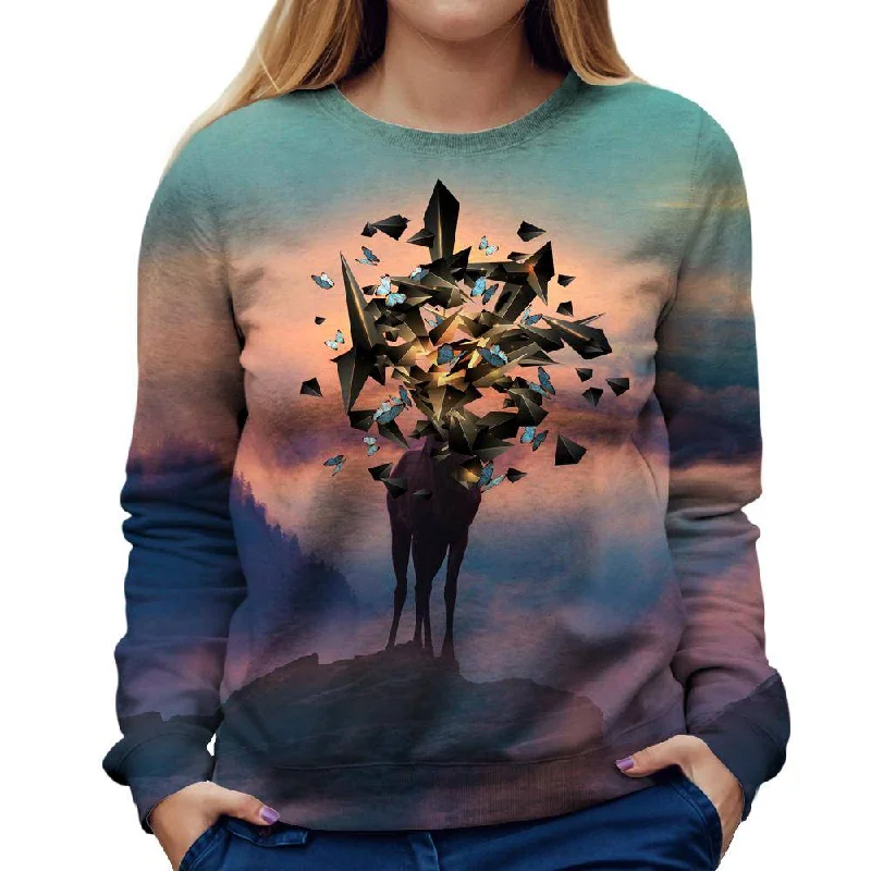 soft gym hoodieDeer Shapes Womens Sweatshirt