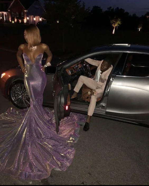 Super Deal sleeveless dressMermaid long prom dress, sexy prom dress