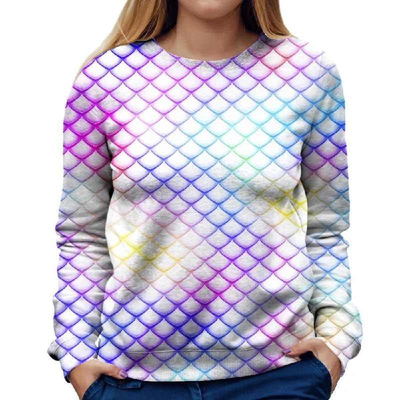 loose fit sports sweatshirtColorful Dragon Scales Womens Sweatshirt