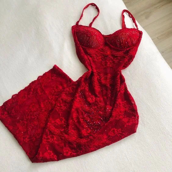 Limited Time Discount textured dressBeautiful Spaghetti Strap Evening Party Dress Red Prom Dress Y7082