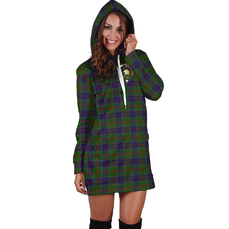 New Deals Stewart of Appin Hunting Tartan Hoodie Dress with Family Crest