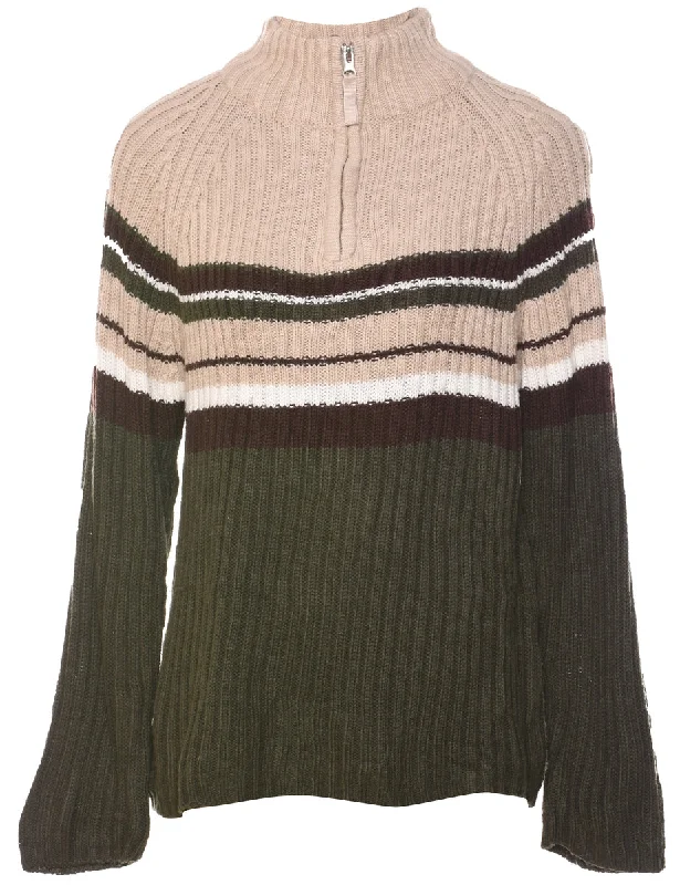 Final Clearance comfortable winter coatQuarter Zip High Neck Jumper - L