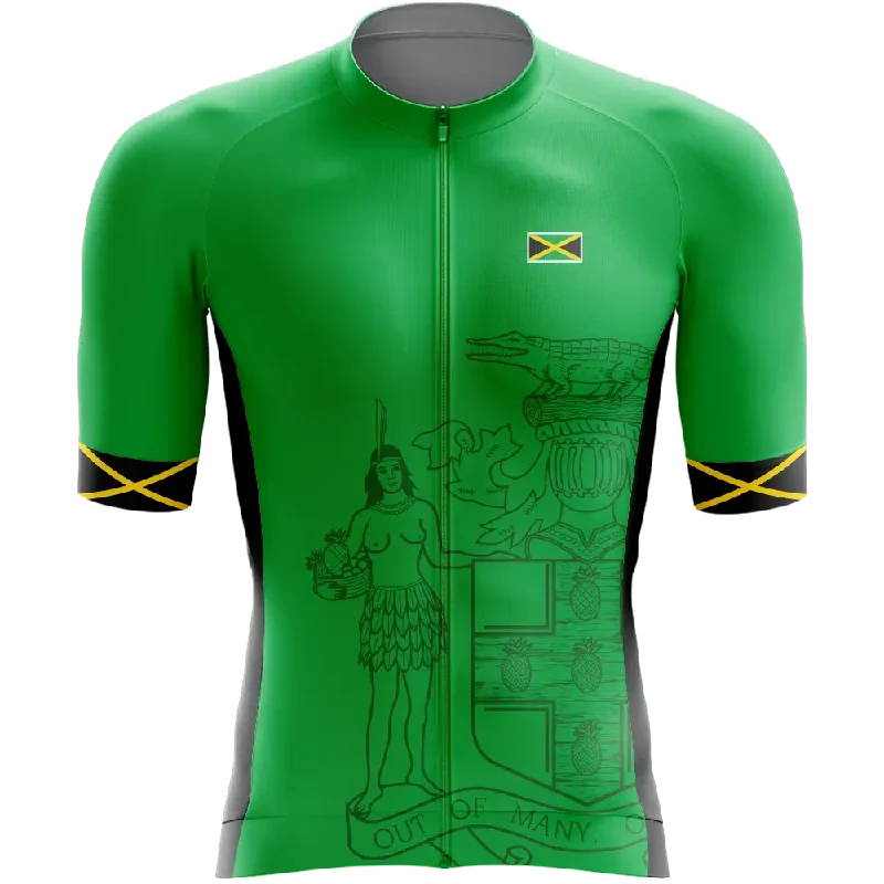 Limited Availability fashionable fitness sweatshirtJamaica Elite Short Sleeve Cycling Jersey