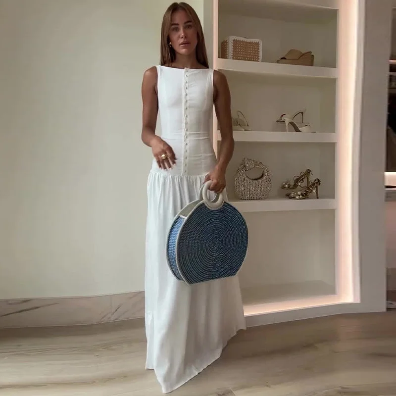 Exclusive Preview pleated dressWomen's Solid Color Slim Temperament Dress