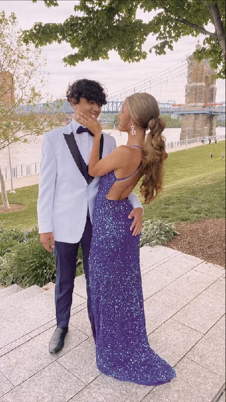 Hot Deal party dressElegant Purple Sequin Open Back Prom Dress,Purple Formal Gown Y6847 Hot Deal party dressElegant Purple Sequin Open Back Prom Dress,Purple Formal Gown Y6847
