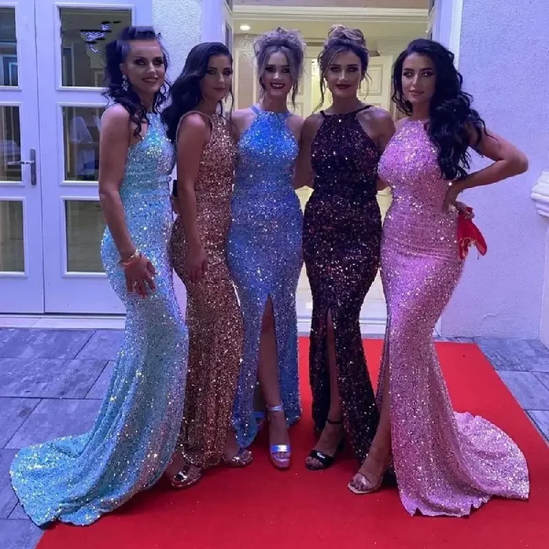 Super Bargain knit dressSexy Glitter Mermaid Prom Dresses 2024 Halter Neck Formal Homecoming Dress For Sweet Girl Plus Size Split Evening Party Gowns Super Bargain knit dressSexy Glitter Mermaid Prom Dresses 2024 Halter Neck Formal Homecoming Dress For Sweet Girl Plus Size Split Evening Party Gowns