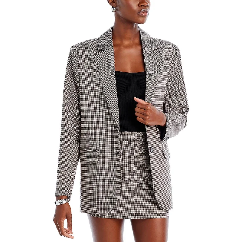 Instant Discount cold weather coatVeronica Womens Houndstooth Career Two-Button Blazer