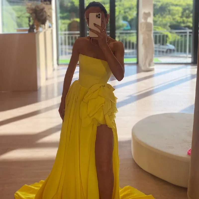 Blowout Deals sleek midi dressChiffon Slit Sexy Formal Occasion Dresses Strapless Lace Up Long Party Dress Summer Evening Gowns فساتين مناسبة رسمية Blowout Deals sleek midi dressChiffon Slit Sexy Formal Occasion Dresses Strapless Lace Up Long Party Dress Summer Evening Gowns فساتين مناسبة رسمية